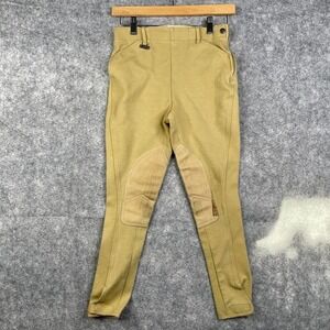 DUBLIN Riding Breeches Kids 16 Jodhpur Equestrian Beige Knee Pads
